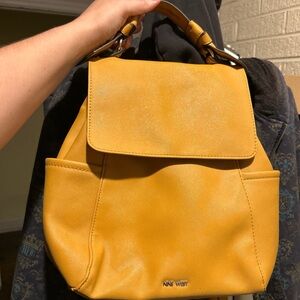 Nine West Mustard Yellow Backpack
